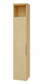 SIN 6 - 4DN kancelářská skříň, 1-dveřová/nika, levá, 2170x400x400, javor horský